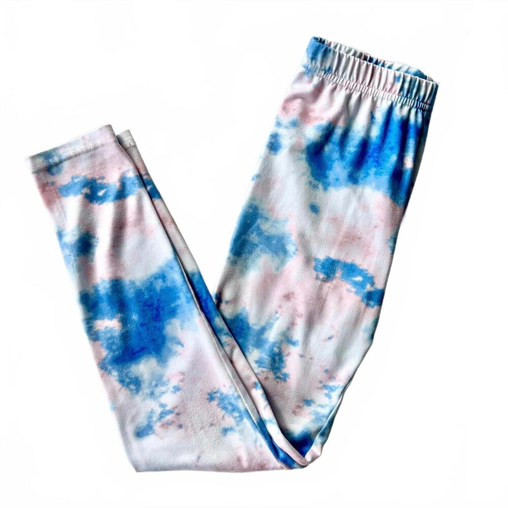 Crown & Ivy Kids Pink/Blue Tie-Dye Leggings ~ Size Small